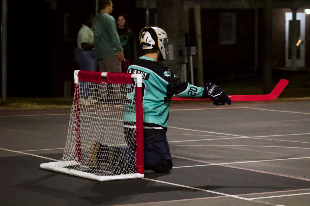Under the lights: intramural street hockey at NGU