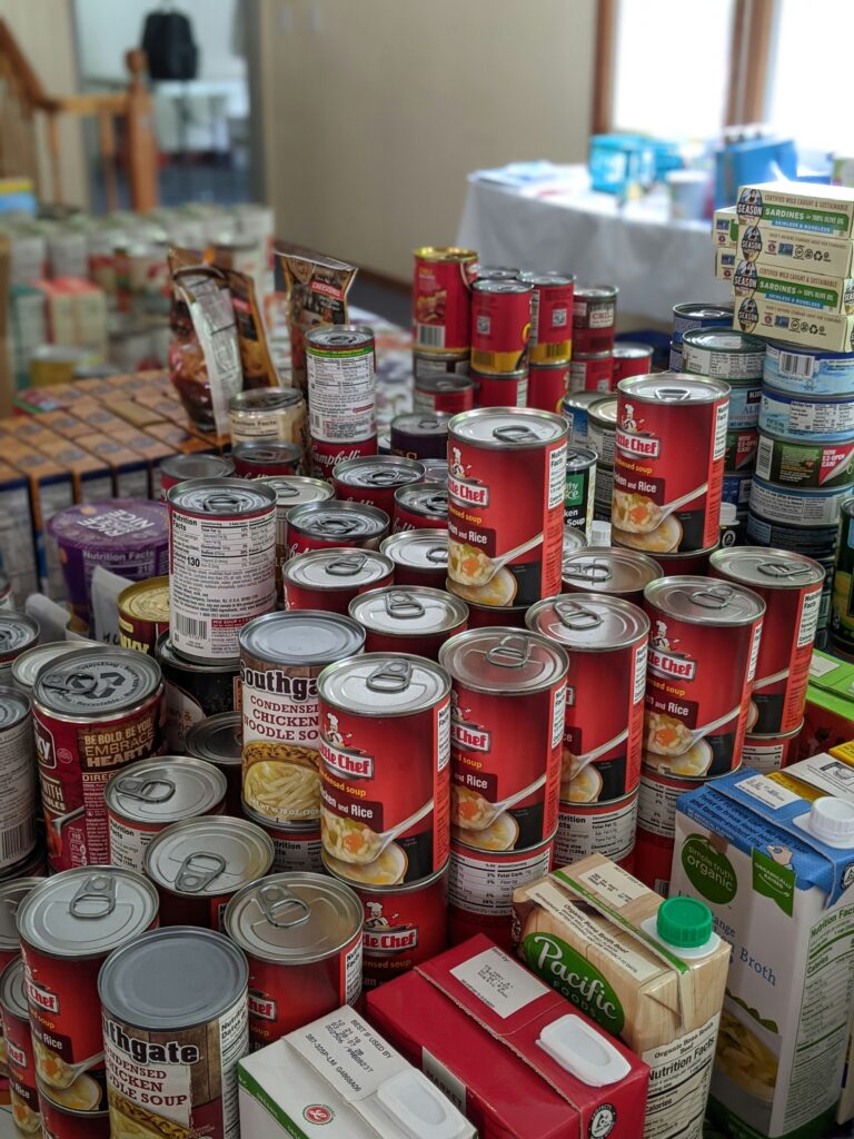 NGU collects canned protein for Evan’s Training Center